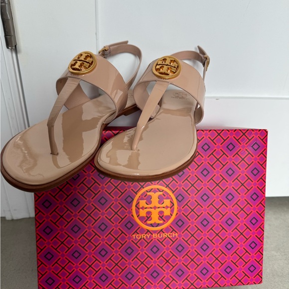 Tory Burch Blush Patent Thong Sandals - Picture 6 of 7